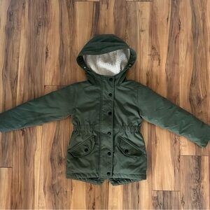 Swiss Tech Kids Olive Hooded Puffer Jacket